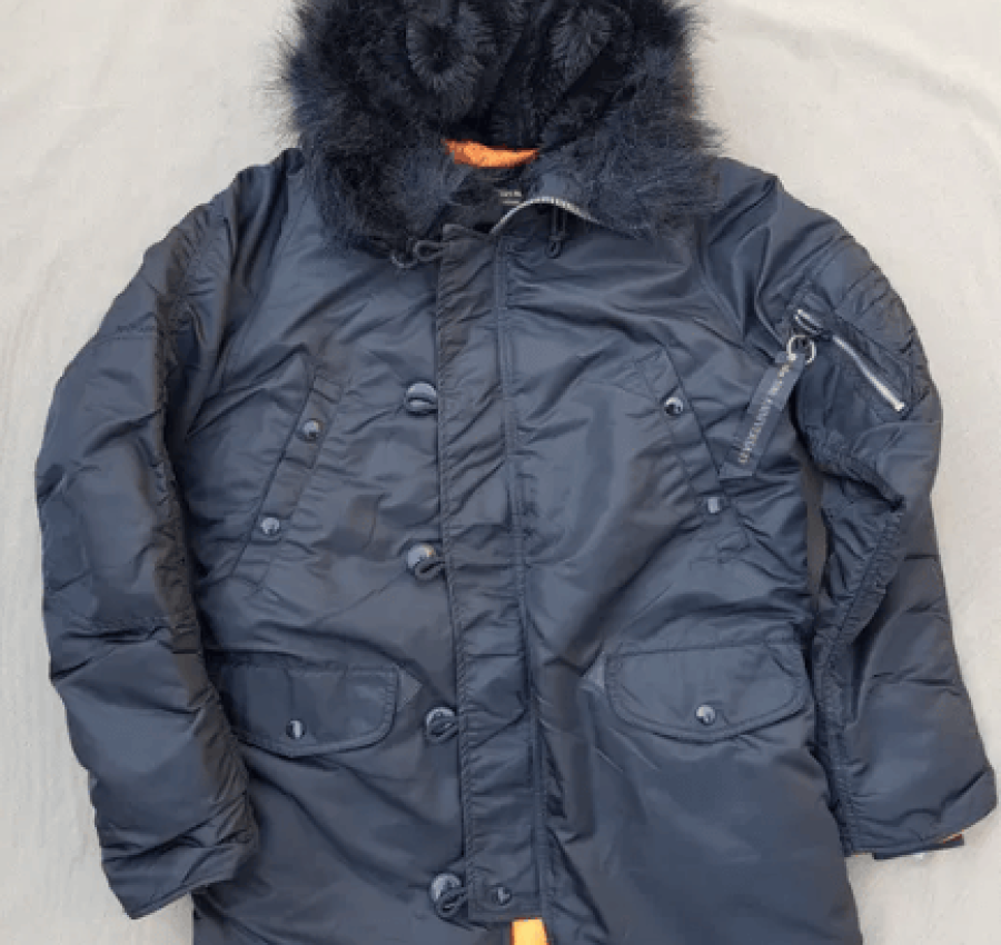 АЛЯСКА PARKA N-3B SLIM FIT Black Alpha Industries