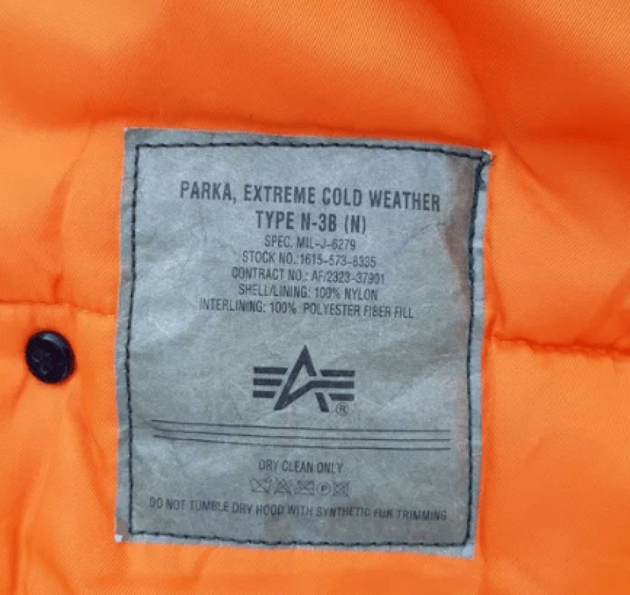 АЛЯСКА PARKA N-3B SLIM FIT Black Alpha Industries 8