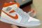 Кроссовки Nike Air Jordan 1 Mid Starfish Pure Platinum Джорданы серые