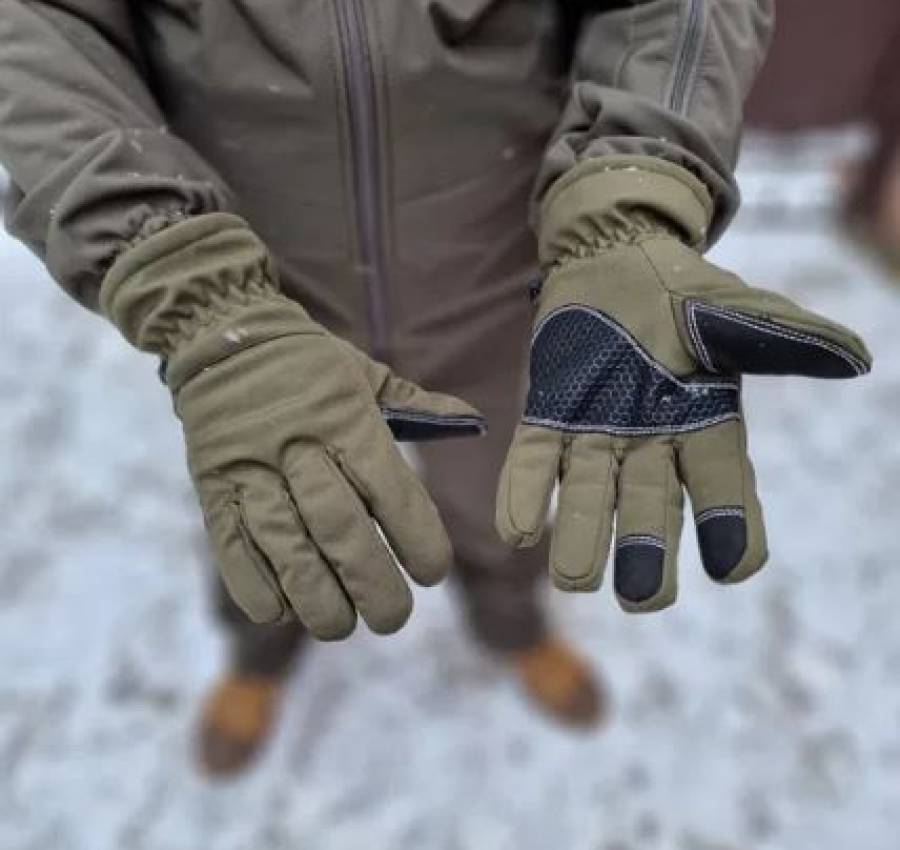 Розпродаж! Тактичні зимові перчатки рукавиці Софтшелл Soft Shell Олива