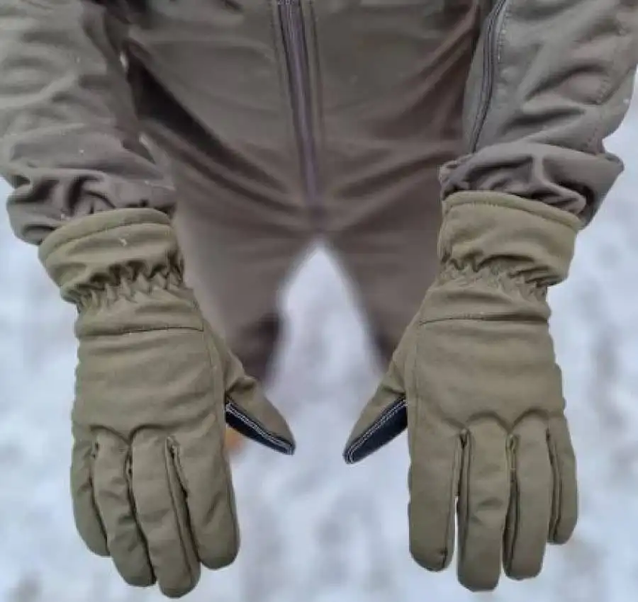 Розпродаж! Тактичні зимові перчатки рукавиці Софтшелл Soft Shell Олива 2