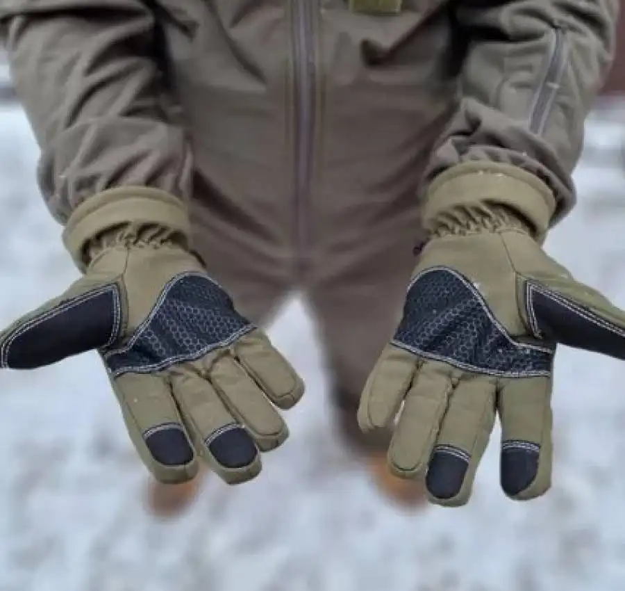 Розпродаж! Тактичні зимові перчатки рукавиці Софтшелл Soft Shell Олива 4