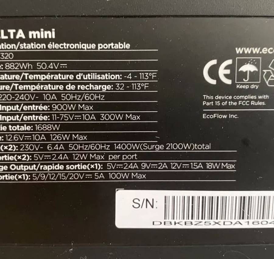Зарядна станція EcoFlow DELTA mini (882 Втг) 245000mAh Black 7