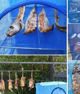 Складная сетка сушилка для рыбы 50х50х98 см| В НАЛИЧИЕ РАЗНЫЕ РАЗМЕРЫ