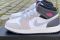 Кроссовки Nike Air Jordan 1 Mid GS White Grey Hyper Pink Джордан сірі 2