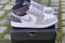 Кроссовки Nike Air Jordan 1 Mid GS White Grey Hyper Pink Джордан сірі 3