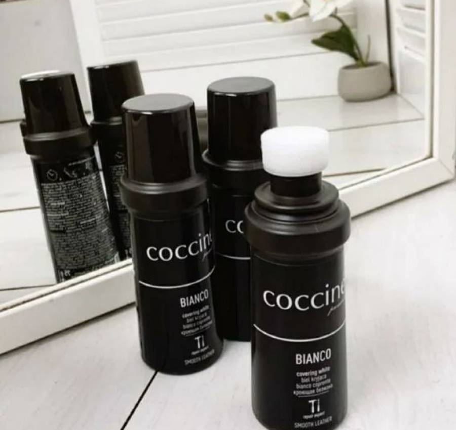 Опт !!!Белая крем-паста для обуви Coccine BIANCO 75мл 2